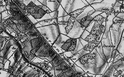 Old map of Ileden in 1895