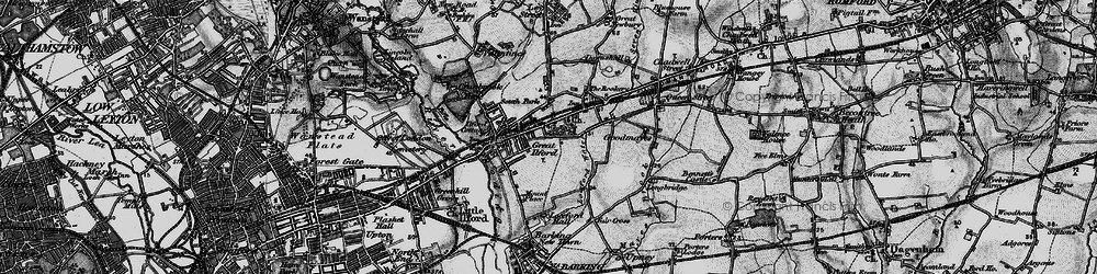 Old map of Ilford in 1896