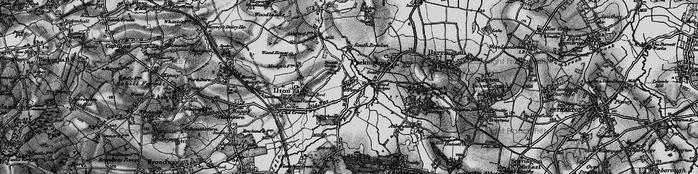 Old map of Ilford in 1898