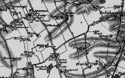 Old map of Ilketshall St Lawrence in 1898