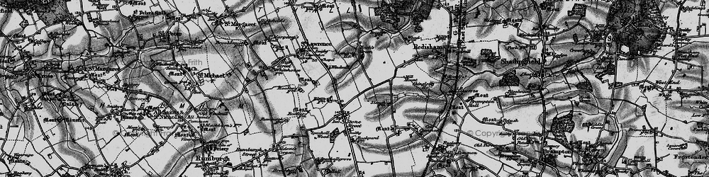 Old map of Ilketshall St Lawrence in 1898