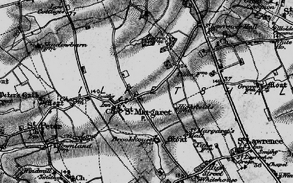 Old map of Ilketshall St Margaret in 1898