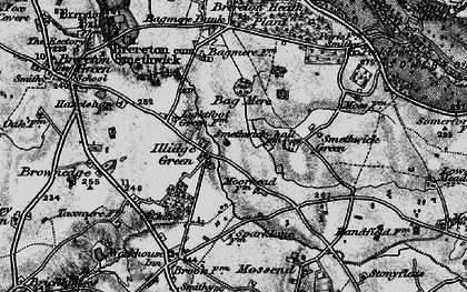 Old map of Illidge Green in 1897