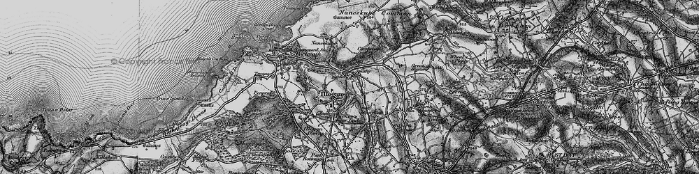 Old map of Illogan in 1896
