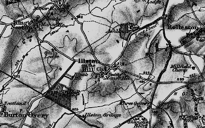 Old map of Three Gates in 1899