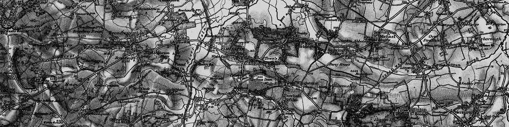 Old map of Ilminster in 1898