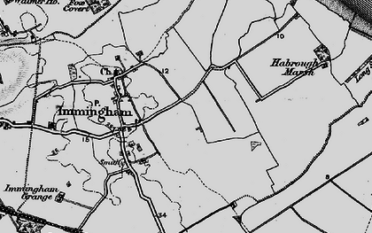 Old map of Immingham in 1895