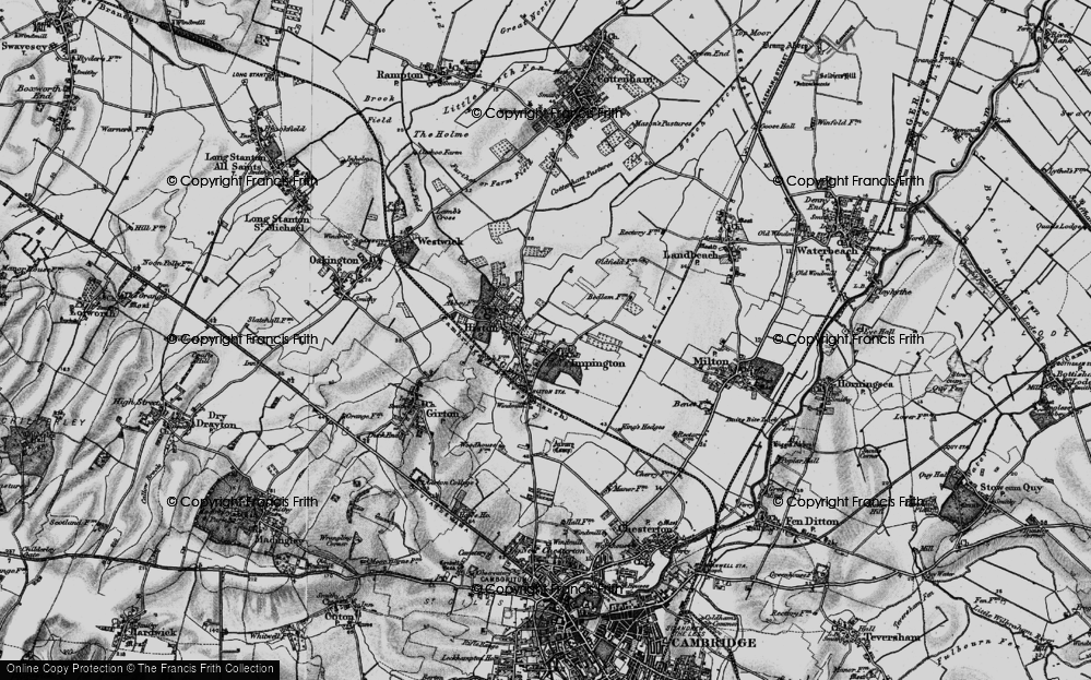 Old Map of Impington, 1898 in 1898