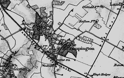 Old map of Impington in 1898