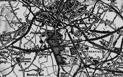 Old map of Ince in Makerfield in 1896
