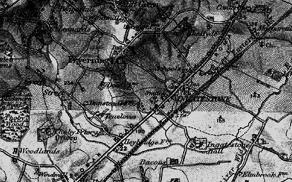 Old map of Ingatestone in 1896