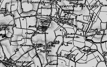 Old map of Ingham in 1898