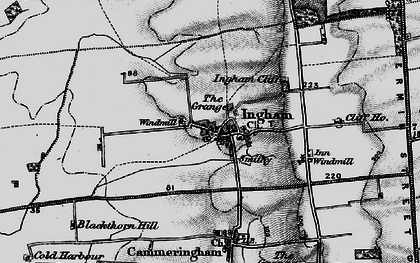 Old map of Ingham in 1899