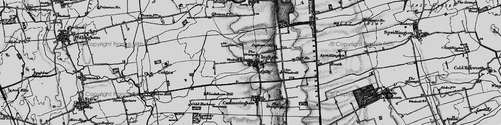 Old map of Ingham in 1899