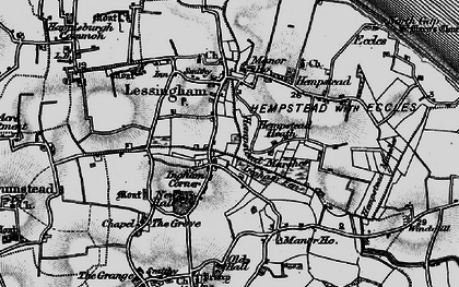 Old map of Ingham Corner in 1898