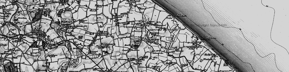 Old map of Ingham Corner in 1898