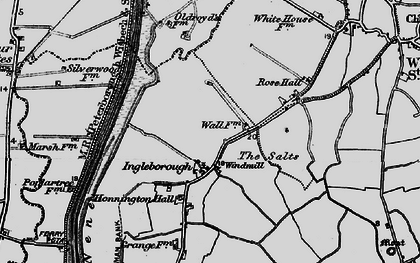 Old map of Ingleborough in 1898