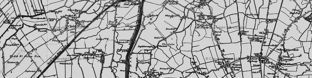 Old map of Ingleborough in 1898