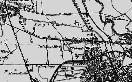 Old map of Inglemire in 1895