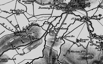 Old map of Buscot Wick in 1896