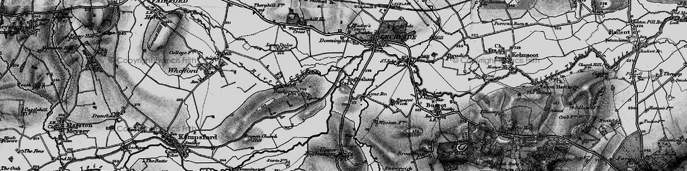 Old map of Buscot Wick in 1896
