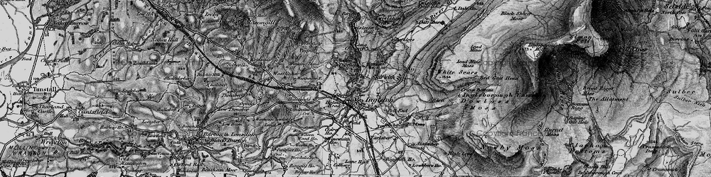 Old map of Lead Mine Moss in 1898