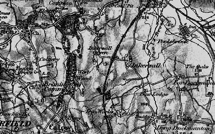 Old map of Inkersall Green in 1896