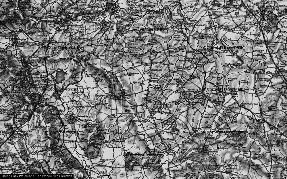 Old Map of Inkford, 1899 in 1899