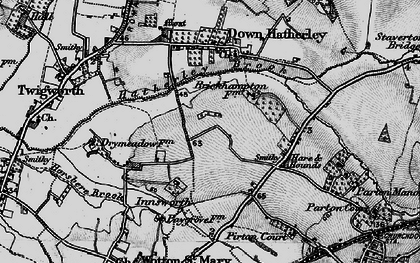 Old map of Innsworth in 1896