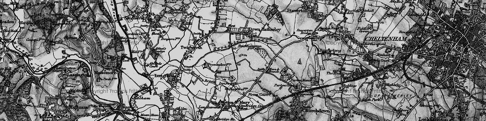 Old map of Innsworth in 1896