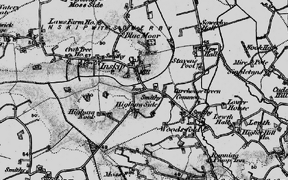 Old map of Blue Moor in 1896