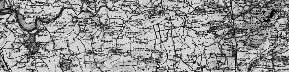 Old map of Inskip Moss Side in 1896