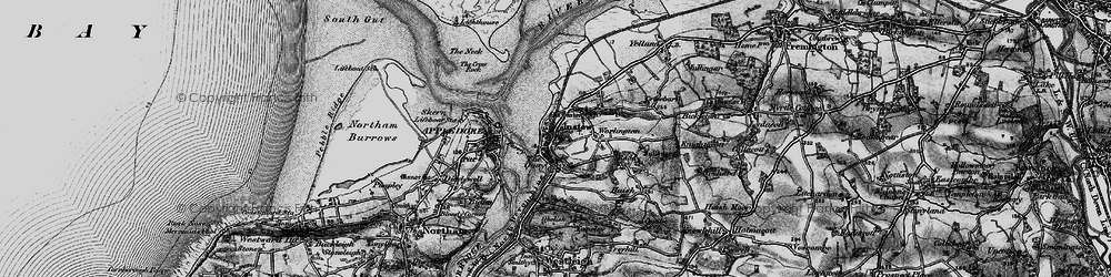 Old map of Instow in 1895