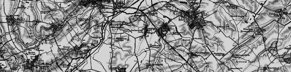 Old map of Irchester in 1898
