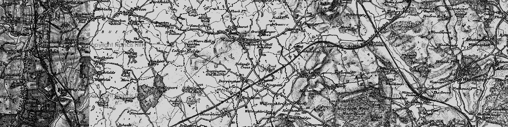 Old map of Ireland's Cross in 1897