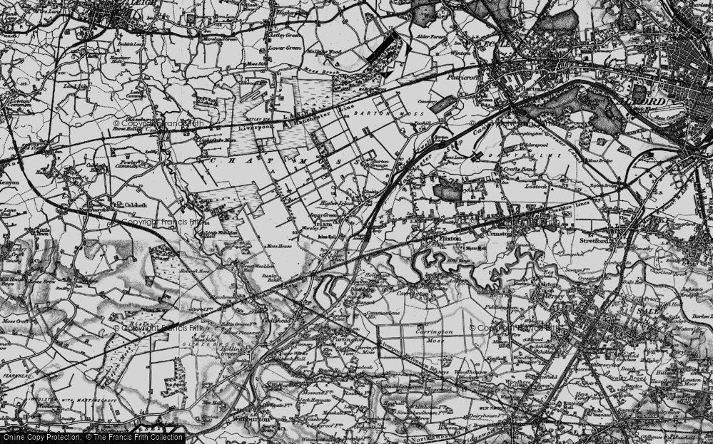Old Map of Irlam, 1896 in 1896