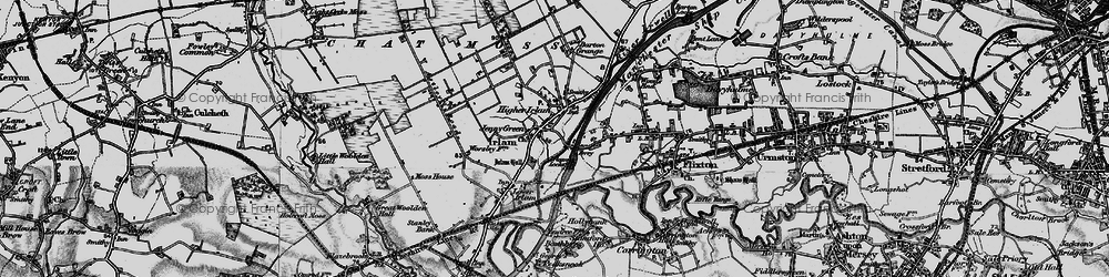 Old map of Irlam in 1896