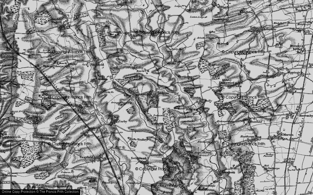 Old Map of Irnham, 1895 in 1895