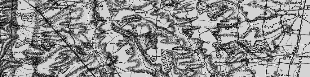 Old map of Irnham in 1895