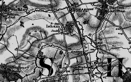 Old map of Isham in 1898