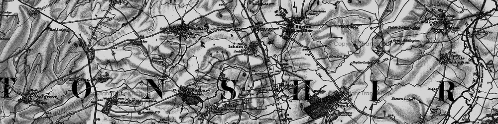 Old map of Isham in 1898