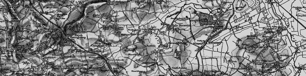 Old map of Badbury in 1898