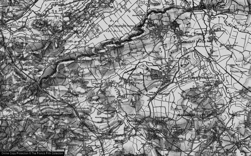 Old Map of Isle Brewers, 1898 in 1898