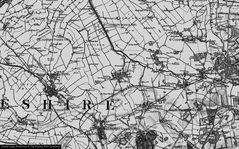 Old Map of Isleham, 1898 in 1898