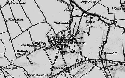 Old map of Isleham in 1898
