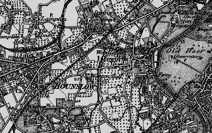 Old map of Isleworth in 1896