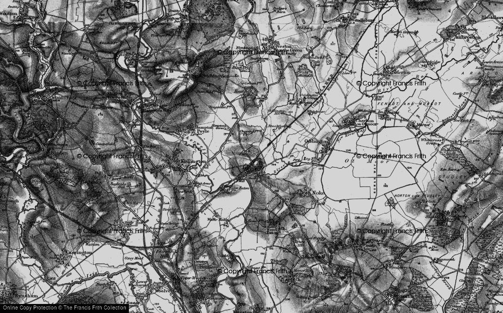 Old Map of Historic Map covering Oxfordshire in 1896