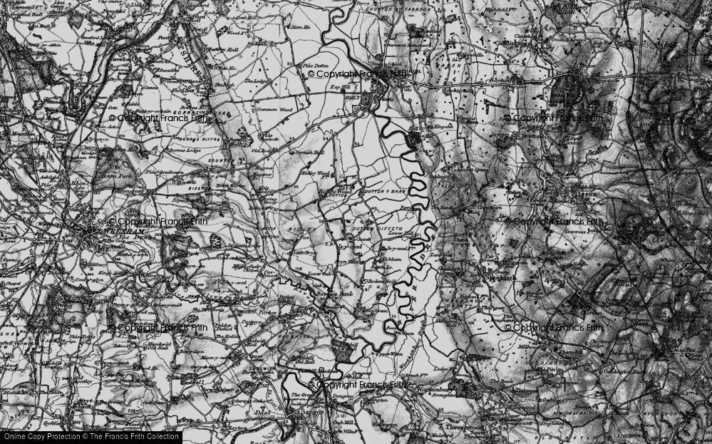 Old Map of Isycoed, 1897 in 1897