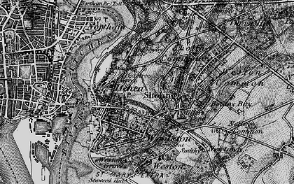 Old map of Itchen in 1895