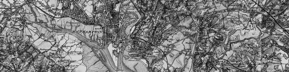 Old map of Itchen in 1895